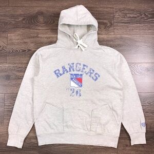 Old Time Hockey Causeway Collection Men’s New York Rangers Gray Hoodie Sz Medium